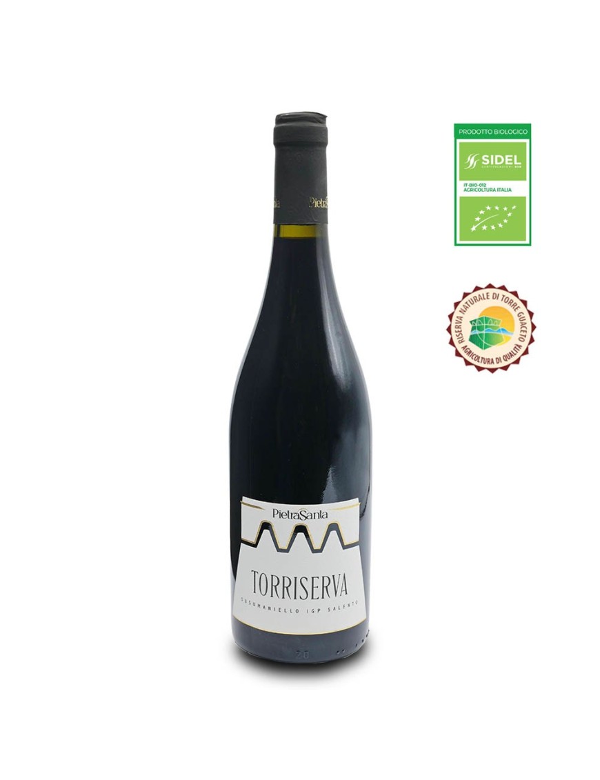 Vino Susumaniello rosso pugliese Salento IGP Biologico - Torriserva